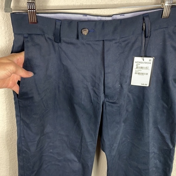 NWT Alton Lane Brushed Motion Performance Chino Trouser Pant Navy Blue Sz 32 - Picture 4 of 15